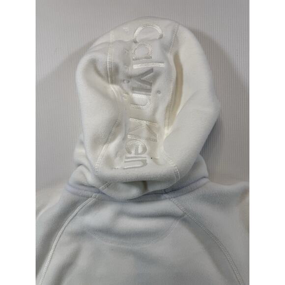 Calvin Klein Performance 2X White Full Zip Fleece Hoodie Logo Plus Size Women’s - Picture 7 of 9